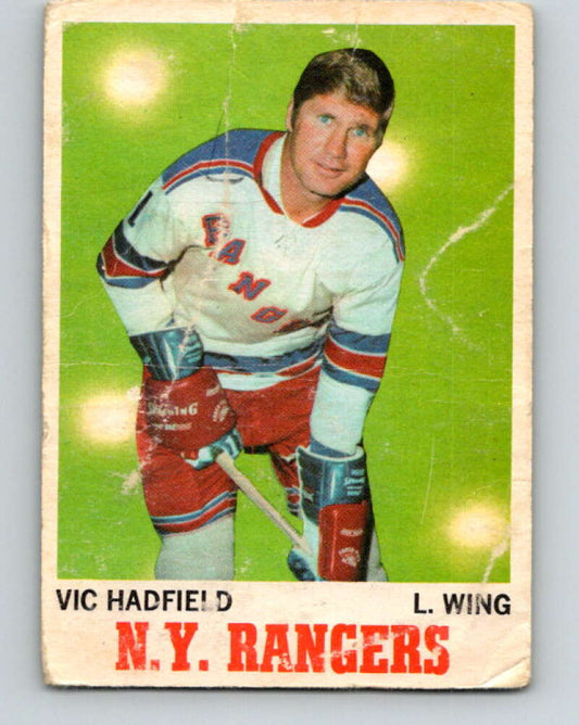 1970-71 O-Pee-Chee #62 Vic Hadfield  New York Rangers  V2561