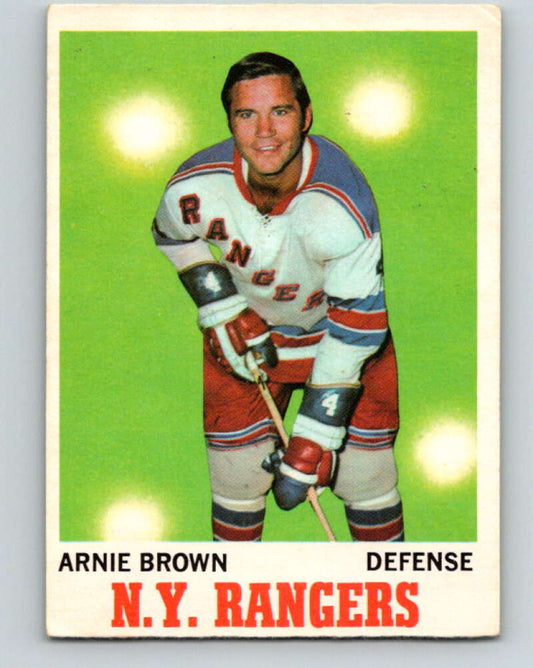 1970-71 O-Pee-Chee #66 Arnie Brown  New York Rangers  V2568