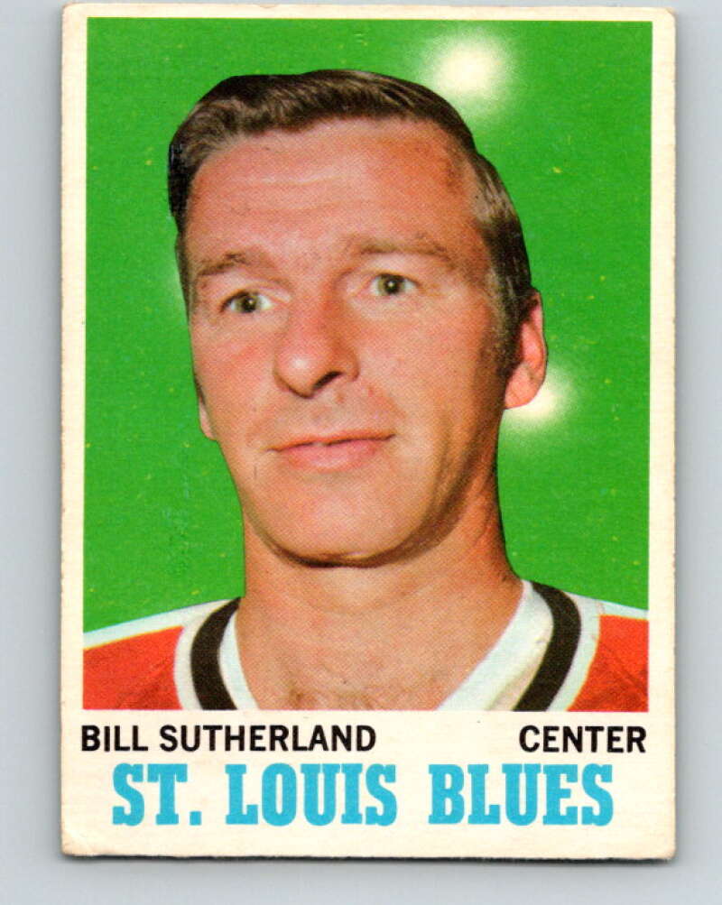 1970-71 O-Pee-Chee #83 Bill Sutherland  St. Louis Blues  V2601