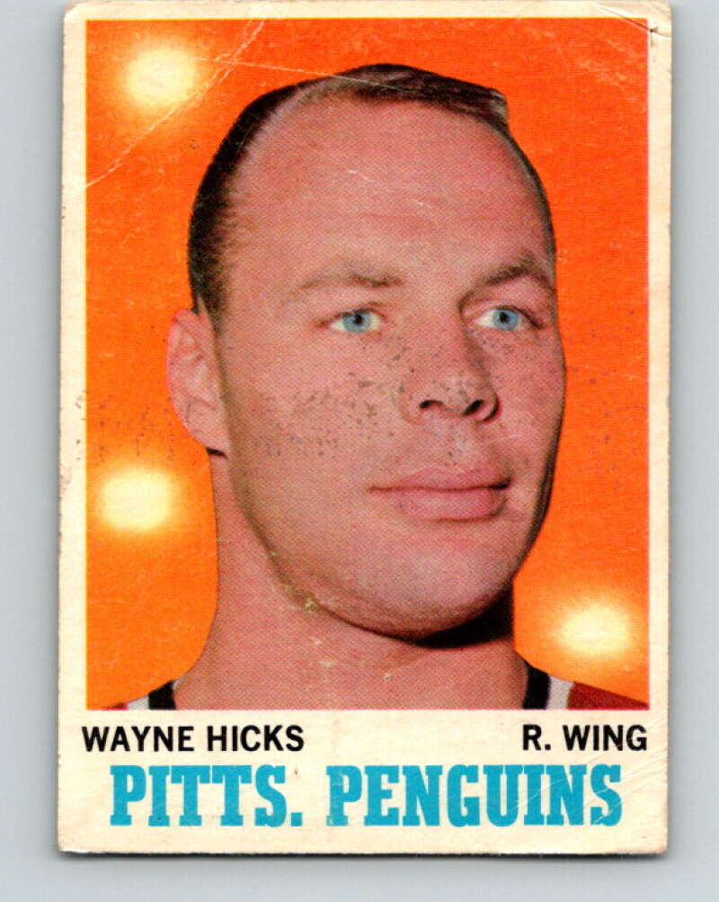 1970-71 O-Pee-Chee #95 Wayne Hicks  RC Rookie Pittsburgh Penguins  V2624