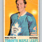 1970-71 O-Pee-Chee #107 Mike Pelyk  RC Rookie Toronto Maple Leafs  V2655