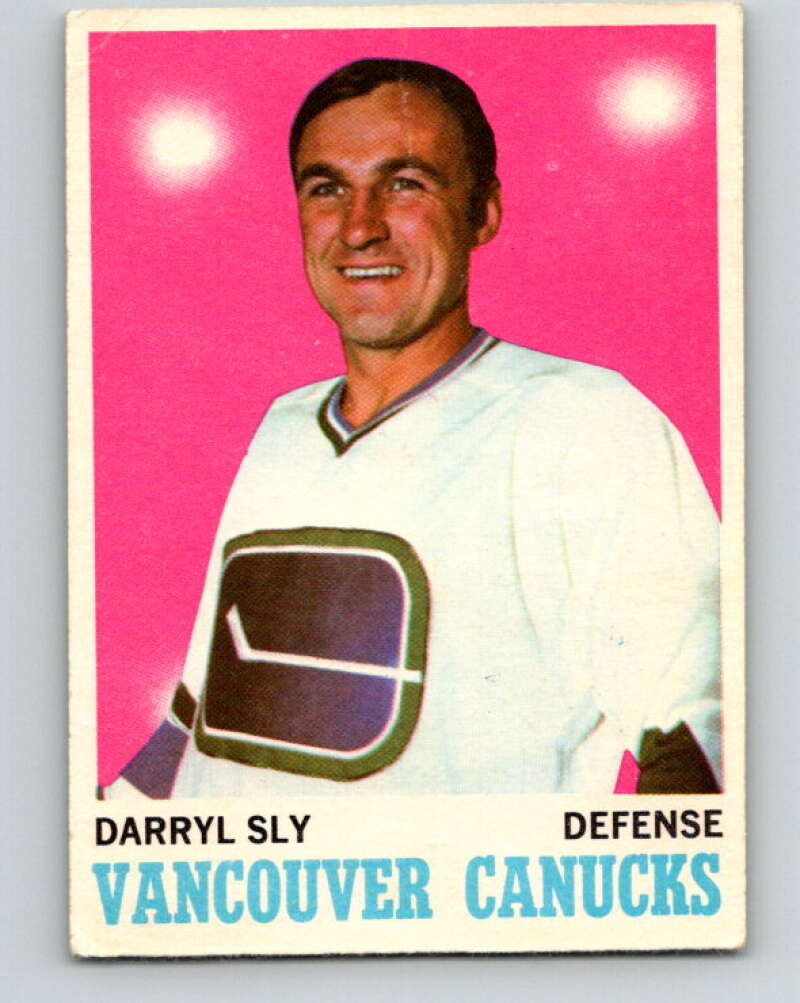 1970-71 O-Pee-Chee #115 Darryl Sly  RC Rookie Vancouver Canucks  V2672