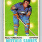 1970-71 O-Pee-Chee #123 Paul Terbenche  Buffalo Sabres  V2687
