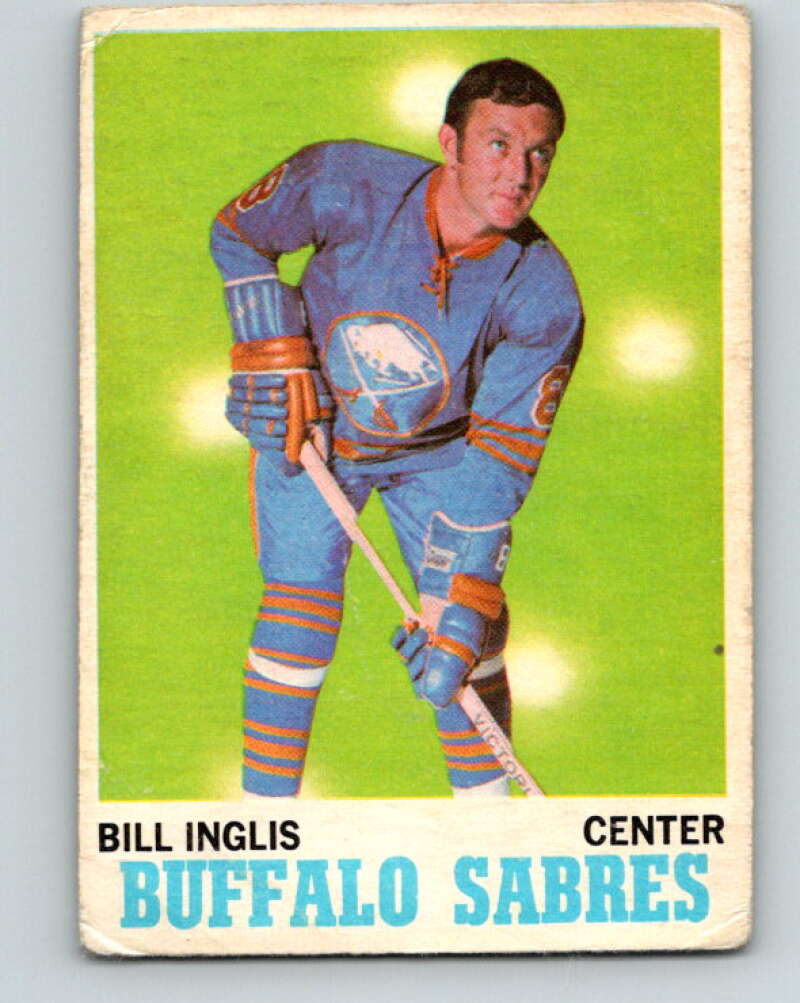 1970-71 O-Pee-Chee #130 Bill Inglis  RC Rookie Buffalo Sabres  V2700