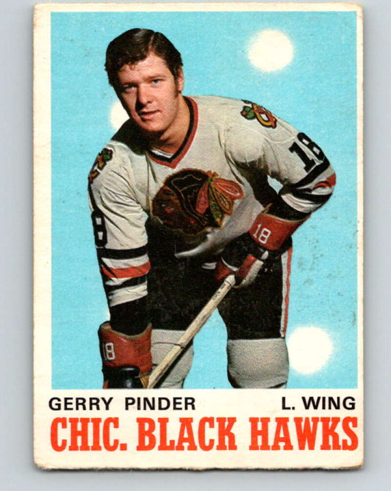 1970-71 O-Pee-Chee #148 Gerry Pinder RC Rookie Blackhawks  V2759