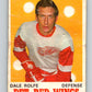 1970-71 O-Pee-Chee #156 Dale Rolfe  Detroit Red Wings  V2780