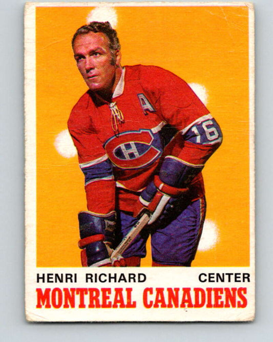 1970-71 O-Pee-Chee #176 Henri Richard  Montreal Canadiens  V2851