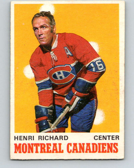 1970-71 O-Pee-Chee #176 Henri Richard  Montreal Canadiens  V2855