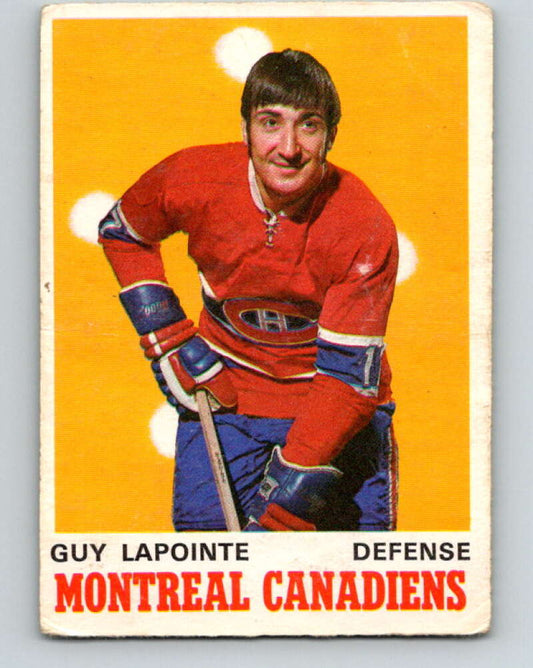 1970-71 O-Pee-Chee #177 Guy Lapointe  RC Rookie Montreal Canadiens  V2859