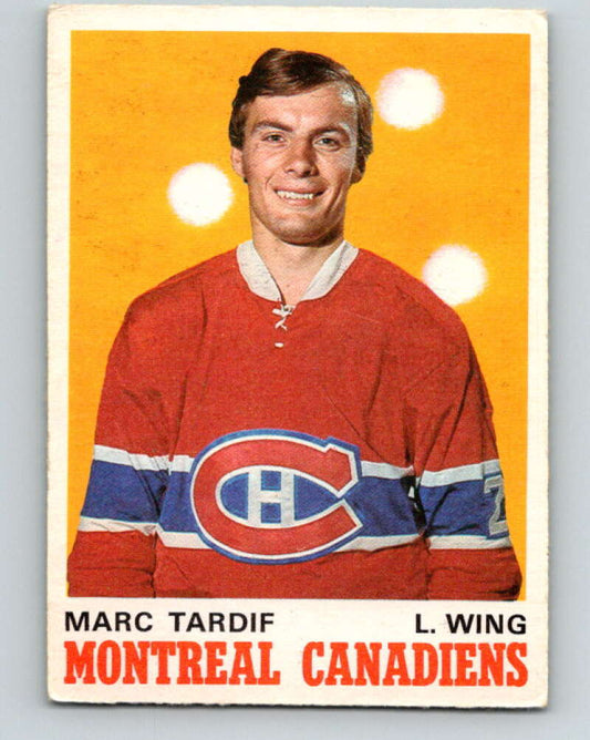 1970-71 O-Pee-Chee #179 Marc Tardif  RC Rookie Montreal Canadiens  V2865