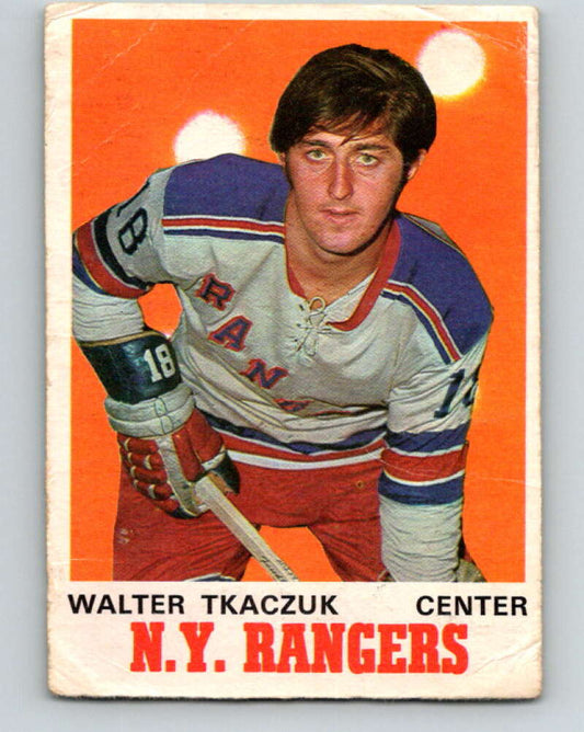 1970-71 O-Pee-Chee #180 Walt Tkaczuk  New York Rangers  V2871