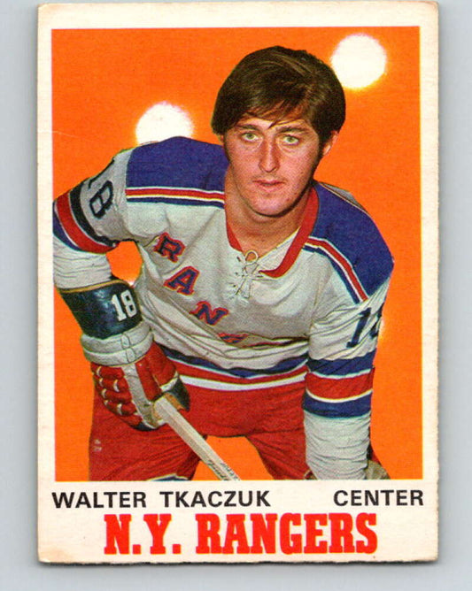 1970-71 O-Pee-Chee #180 Walt Tkaczuk  New York Rangers  V2874