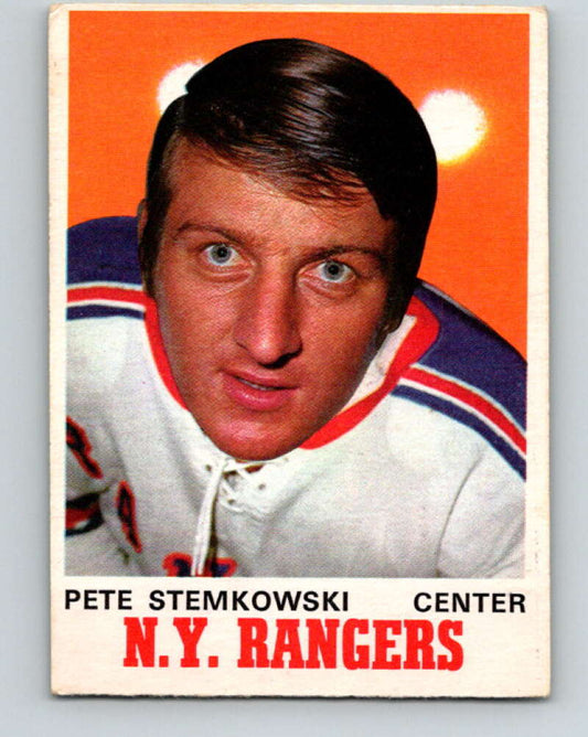 1970-71 O-Pee-Chee #182 Pete Stemkowski  New York Rangers  V2885