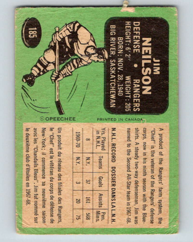 1970-71 O-Pee-Chee #186 Dennis Hextall  California Golden Seals  V2899