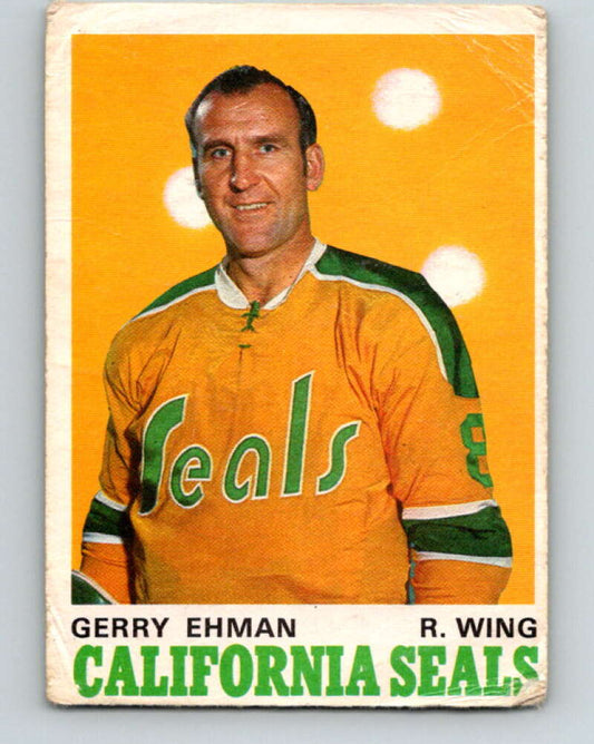 1970-71 O-Pee-Chee #187 Gerry Ehman  California Golden Seals  V2906
