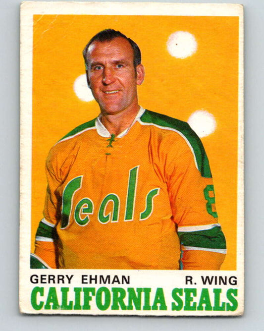 1970-71 O-Pee-Chee #187 Gerry Ehman  California Golden Seals  V2908