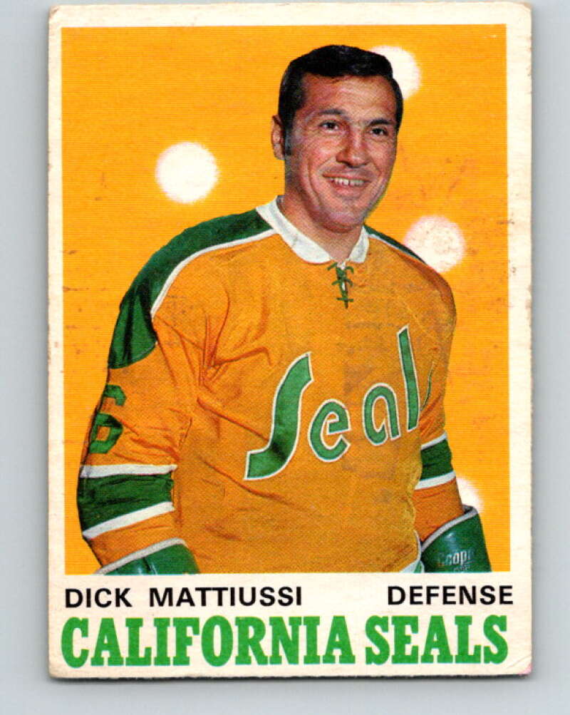 1970-71 O-Pee-Chee #192 Dick Mattiussi  California Golden Seals  V2920