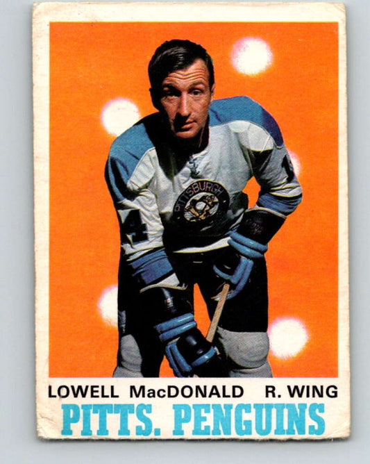 1970-71 O-Pee-Chee #206 Lowell MacDonald  Pittsburgh Penguins  V2972