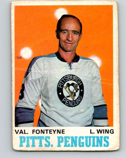 1970-71 O-Pee-Chee #208 Val Fonteyne  Pittsburgh Penguins  V2979