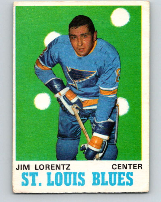 1970-71 O-Pee-Chee #209 Jim Lorentz  RC Rookie St. Louis Blues  V2980