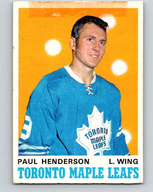 1970-71 O-Pee-Chee #217 Paul Henderson  Toronto Maple Leafs  V3012