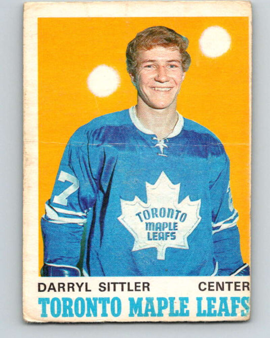 1970-71 O-Pee-Chee #218 Darryl Sittler  RC Rookie Toronto Maple Leafs  V3013