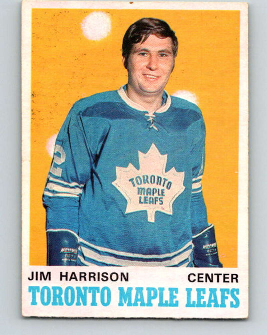1970-71 O-Pee-Chee #220 Jim Harrison  RC Rookie Toronto Maple Leafs  V3016