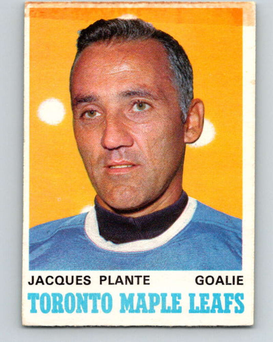 1970-71 O-Pee-Chee #222 Jacques Plante  Toronto Maple Leafs  V3025