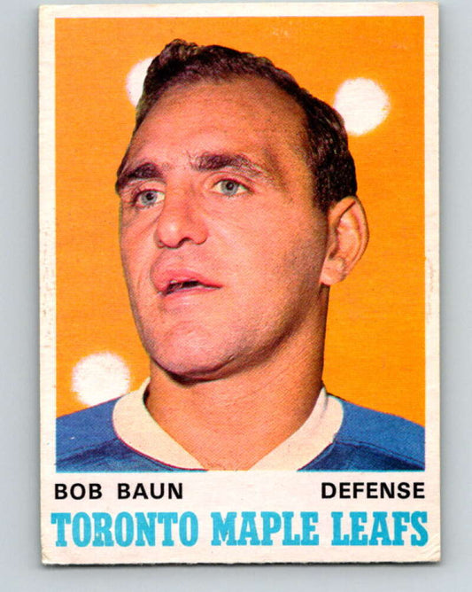 1970-71 O-Pee-Chee #223 Bob Baun  Toronto Maple Leafs  V3026