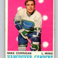 1970-71 O-Pee-Chee #227 Mike Corrigan  RC Rookie Vancouver Canucks  V3034