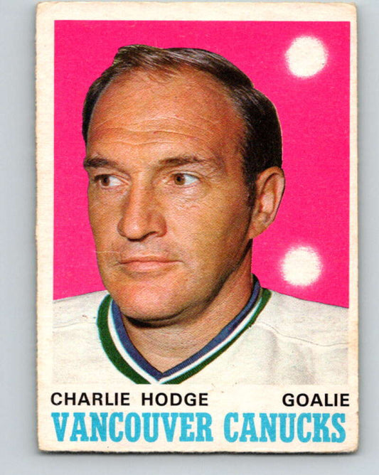1970-71 O-Pee-Chee #229 Charlie Hodge  Vancouver Canucks  V3038