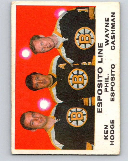 1970-71 O-Pee-Chee #233 Esposito Line Hodge Cashman  Boston Bruins  V3051