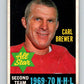 1970-71 O-Pee-Chee #243 Carl Brewer AS  Detroit Red Wings  V3080