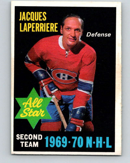 1970-71 O-Pee-Chee #245 Jacques Laperriere AS  Montreal Canadiens  V3087