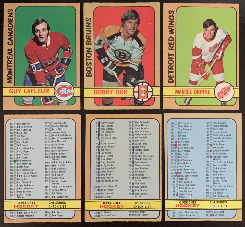 1972-73 O-Pee-Chee NHL Hockey Complete Set 1-289 - Series 1&2 *0167