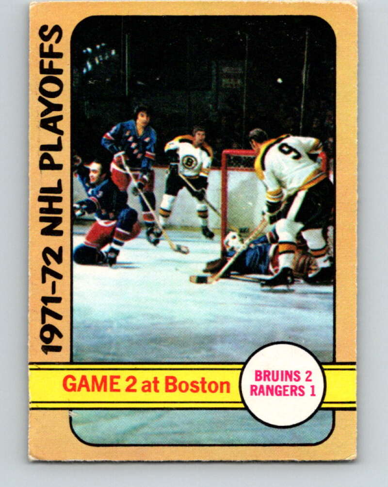 1972-73 O-Pee-Chee #20 Playoff Game 2  Boston Bruins/New York Rangers  V3257