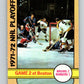 1972-73 O-Pee-Chee #20 Playoff Game 2  Boston Bruins/New York Rangers  V3258