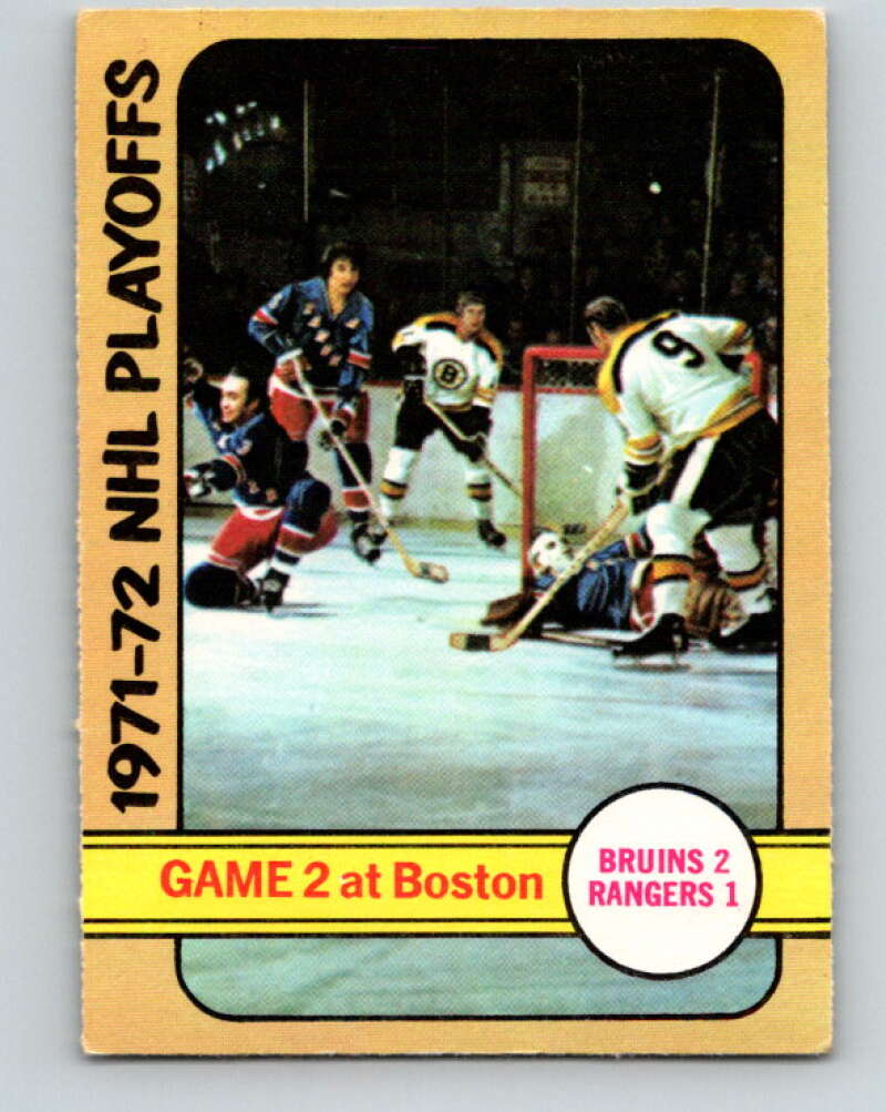 1972-73 O-Pee-Chee #20 Playoff Game 2  Boston Bruins/New York Rangers  V3258