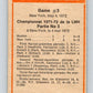 1972-73 O-Pee-Chee #30 Playoff Game 3  New York Rangers/Boston Bruins  V3322