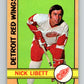 1972-73 O-Pee-Chee #45 Nick Libett  Detroit Red Wings  V3404
