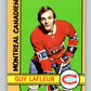 1972-73 O-Pee-Chee #59 Guy Lafleur  Montreal Canadiens  V3506
