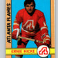 1972-73 O-Pee-Chee #72 Ernie Hicke  Atlanta Flames  V3572