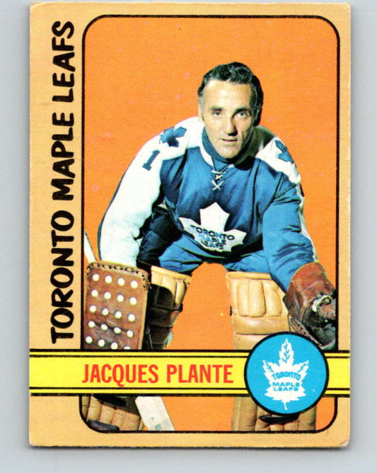 1972-73 O-Pee-Chee #92 Jacques Plante  Toronto Maple Leafs  V3684