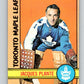 1972-73 O-Pee-Chee #92 Jacques Plante  Toronto Maple Leafs  V3685