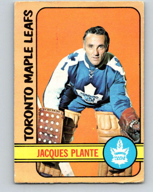 1972-73 O-Pee-Chee #92 Jacques Plante  Toronto Maple Leafs  V3685