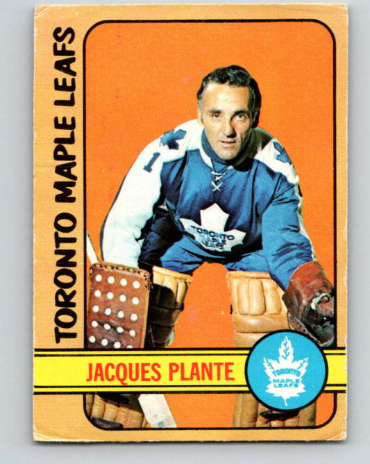 1972-73 O-Pee-Chee #92 Jacques Plante  Toronto Maple Leafs  V3687