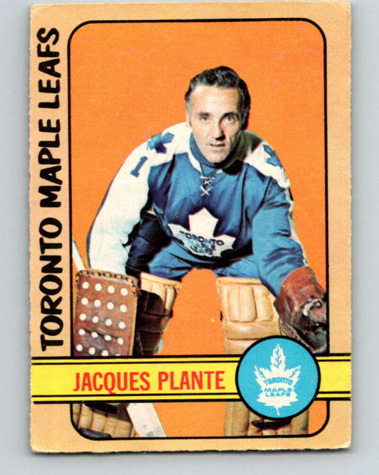 1972-73 O-Pee-Chee #92 Jacques Plante  Toronto Maple Leafs  V3689