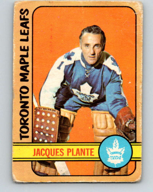 1972-73 O-Pee-Chee #92 Jacques Plante  Toronto Maple Leafs  V3690