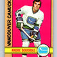 1972-73 O-Pee-Chee #93 Andre Boudrias  Vancouver Canucks  V3691