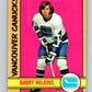 1972-73 O-Pee-Chee #109 Barry Wilkins  Vancouver Canucks  V3780